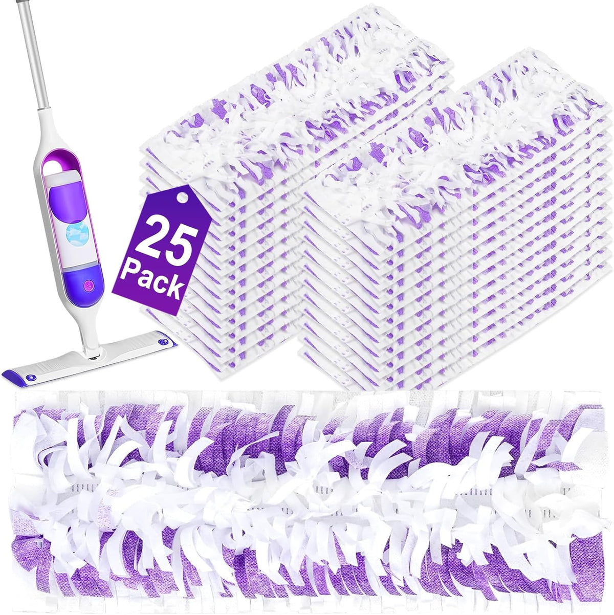 25 Count Power Mop Pads Refills for Swiffer Power Mop Pads,Compatible with Swiffer Power Mop