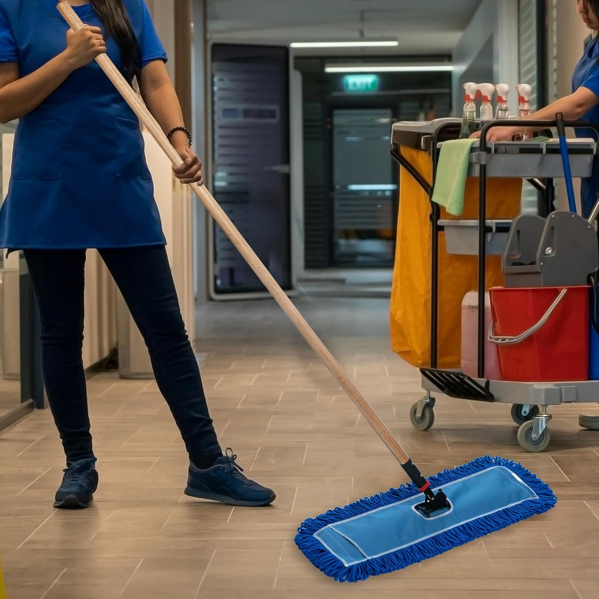 Matthew 24'' Microfiber Loop Dust Mop Washable Commercial&Residential Heavy Duty Mop Head