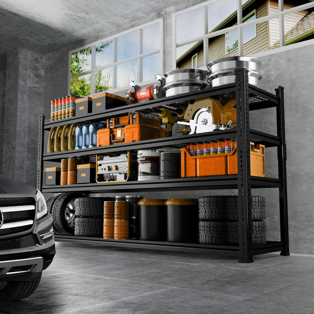 Storage Shelves Heavy Duty 2 PCS, 60"L x 24"W x 60"H Garage Wire Shelving Unit Loads 2640LBS