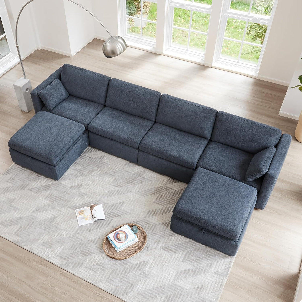 CHITA Oversized Modular Sectional Fabric Sofa Set, FSC Certified Extra Large U Shaped Couch