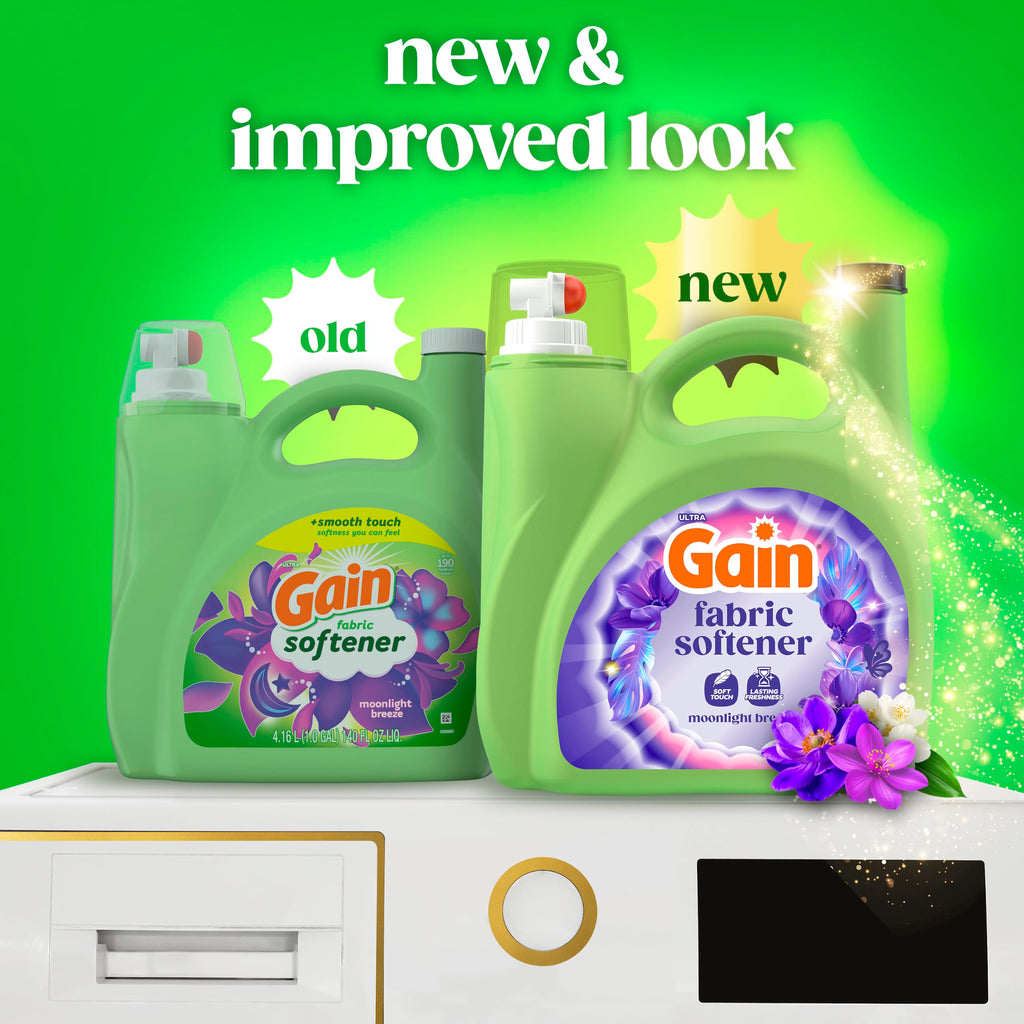Gain, Liquid Laundry Fabric Softener, Laundry Conditioner, Long Lasting Scent, Softens, Freshness