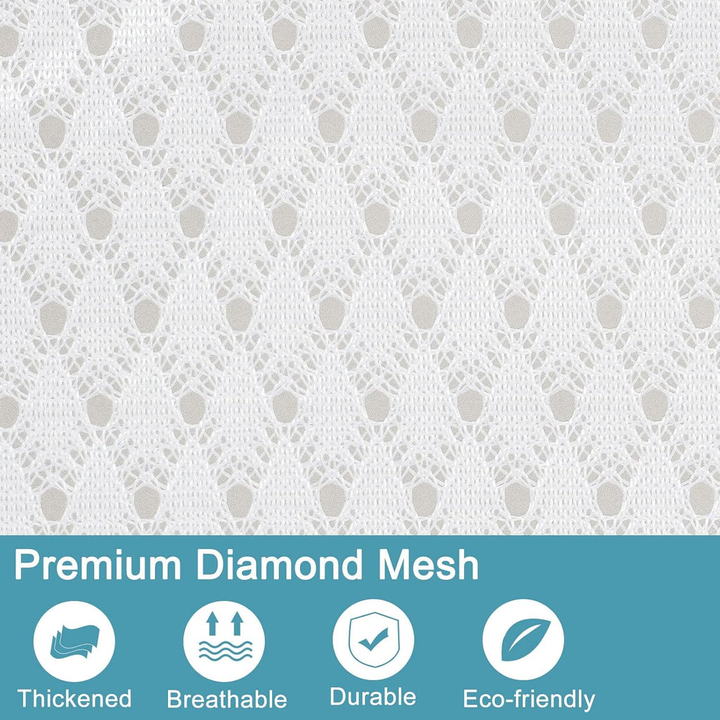Polecasa Extra Heavy Duty Large Diamond Mesh Laundry Bags with Drawstring Closure & ID Tag, 24 x 36