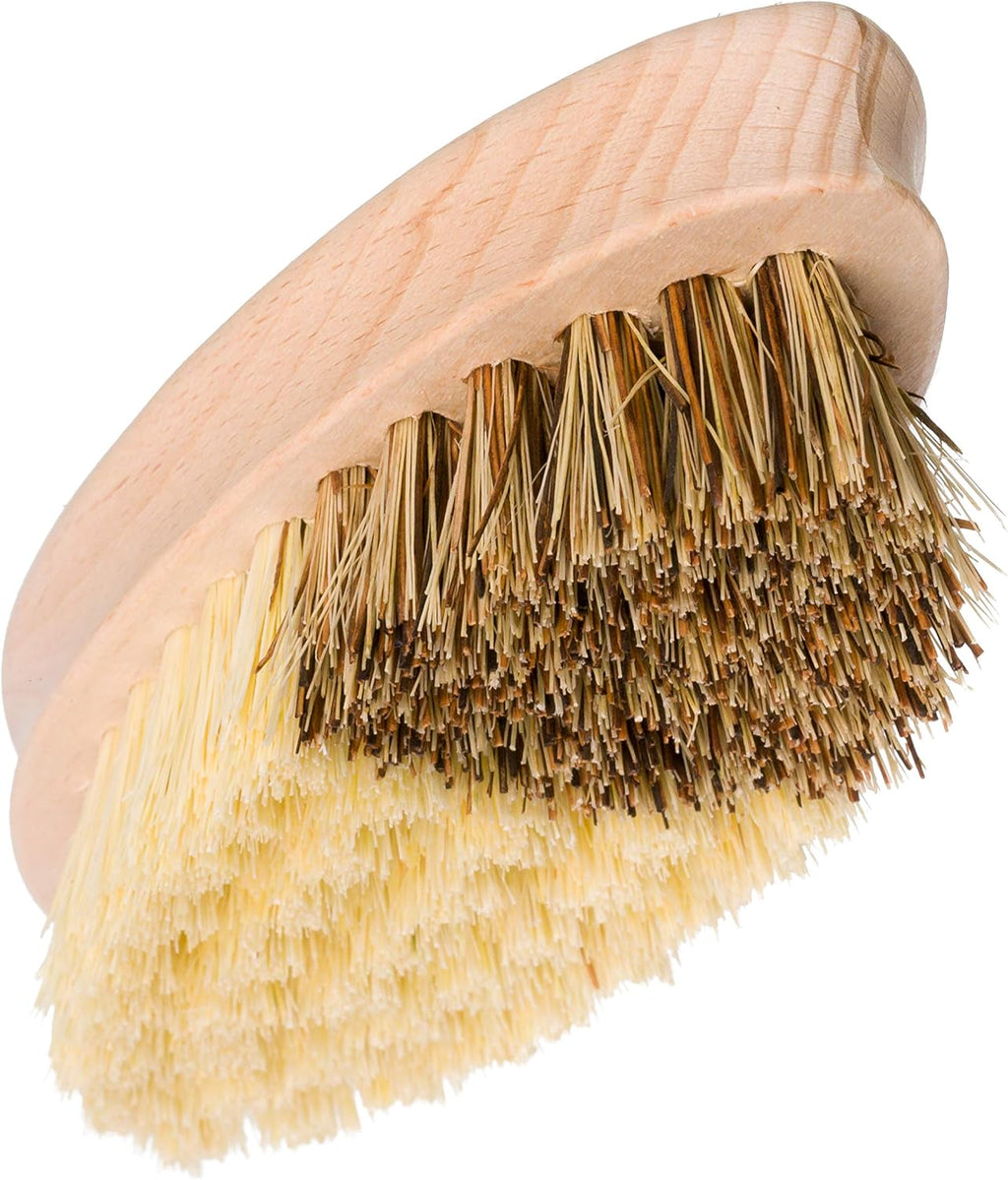 REDECKER Hard and Soft Side Vegetable Brush, Set of 2, Beechwood Handle, 2 Different Bristle