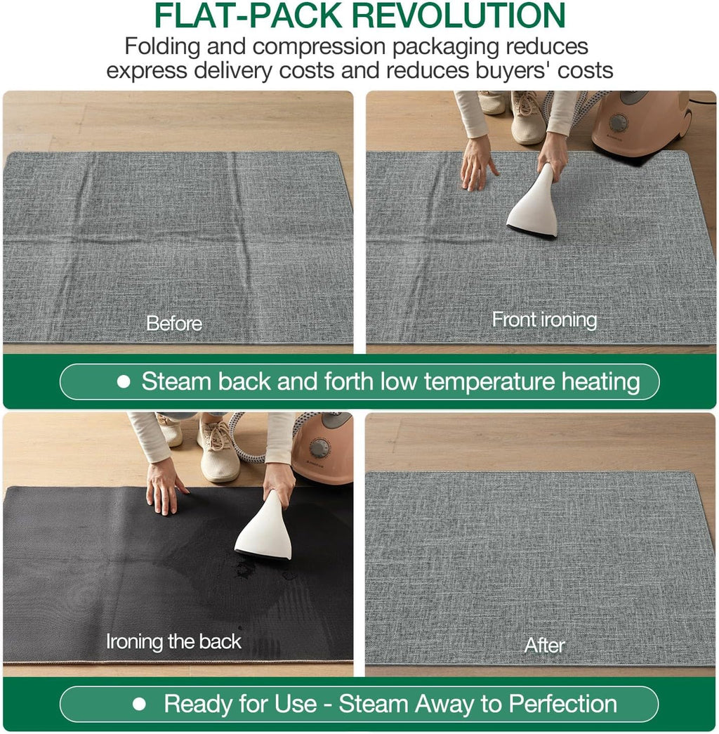 LUMI Ultra Thin Door Mat for Entryway,36"x59" Low Profile Non Slip Rubber Backing Indoor Doormat