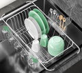 Small Dish Drying Rack in Sink, Extendable Stainless Steel Dish Drainers for Kitchen Counter