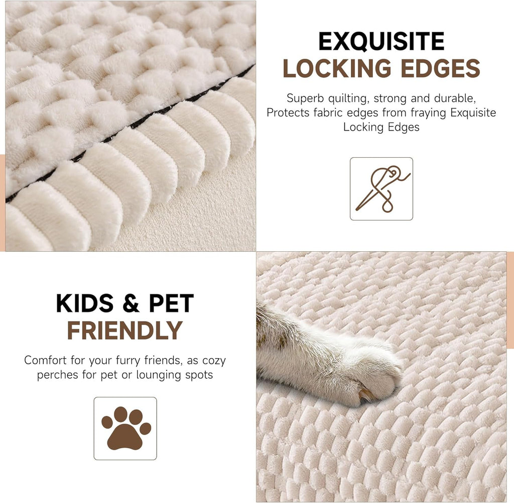 OTOB Couch Covers for Dogs Washable, Non Slip Plush Fuzzy Sofa Slipcovers Dog Cushion Mat, Soft