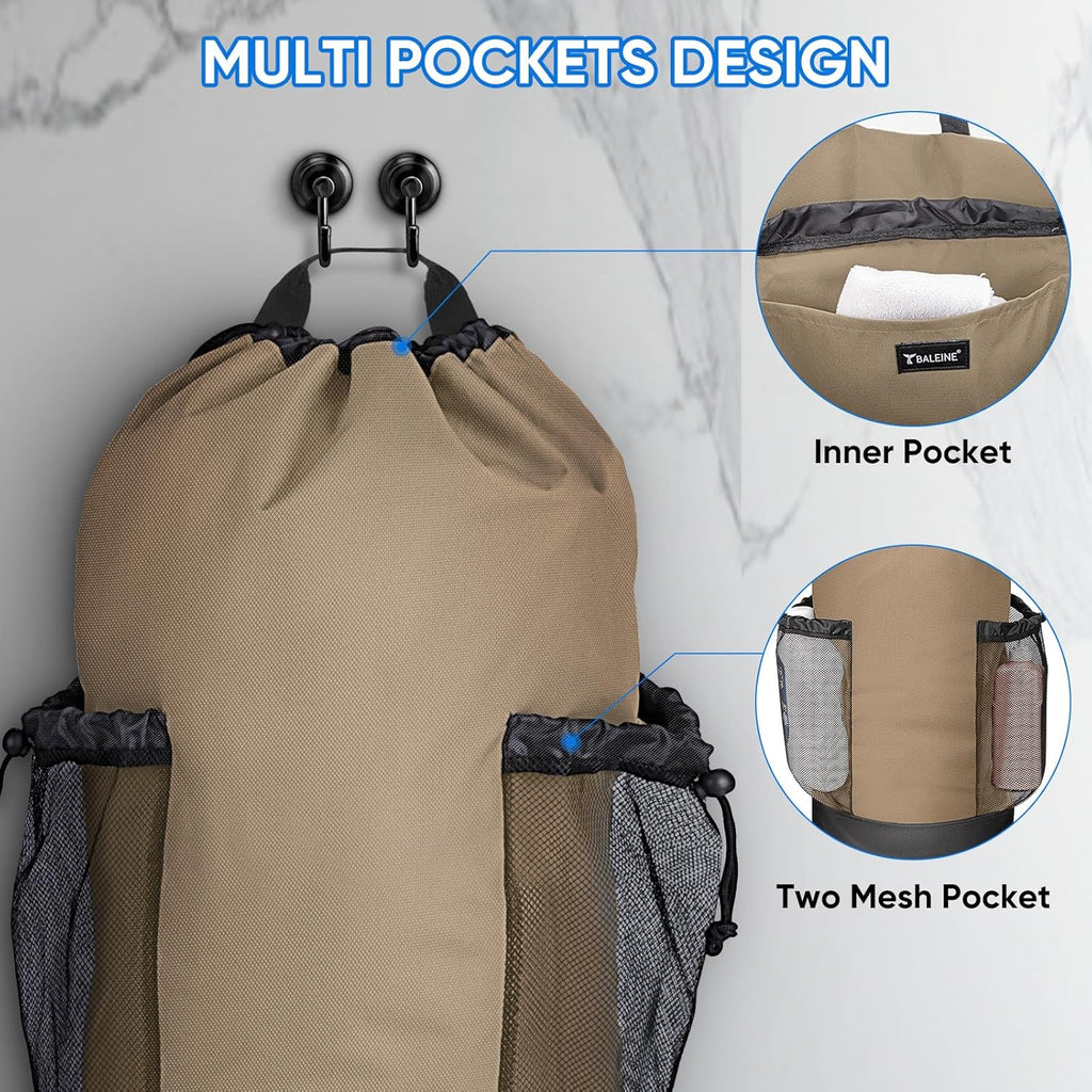 BALEINE 120L Laundry Bag Backpack, 900D Oxford Fabric Large Travel Laundry Bags with Shoulder