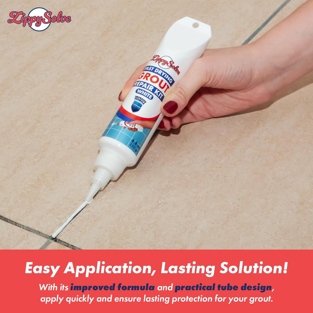 Tile Grout, Repair Kit, 2 Pack Grout Filler, Restore & Renew Tile Joints Line, Fast Drying Grout