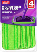 HOMEXCEL Microfiber Mop Pads Compatible with Swiffer Wet Jet-15"x5.5", Reusable and Machine