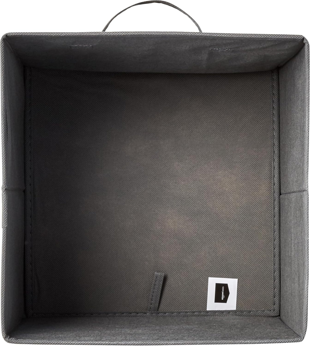 Amazon Basics Collapsible Fabric Storage Cube Bins Organizer with Handles, Sturdy, Gray