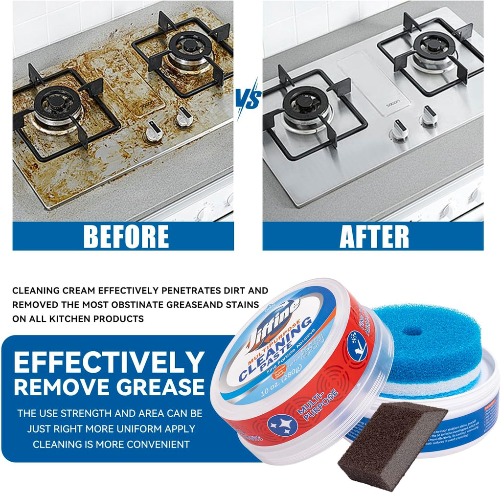 Cooktop Cleaner Paste,the Pink Of Stuff, Miracle All Purpose Cleaning Paste,Easily Remove Burned-On