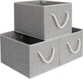 StorageWorks Storage Baskets for Shelves, Foldable Fabric Closet Storage Bins with Handles, Fabric