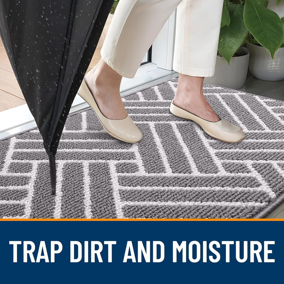 OLANLY Long Indoor Door Mat, 59x20 Inch, Dirt Resistant and Absorbent, Non-Slip Rubber Backing
