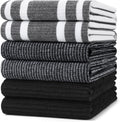 Homaxy Premium Kitchen Towels(18”x 28”, 6 Pack), Large Cotton 380 GSM Kitchen Hand Towels, Soft and
