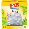 Glad ForceFlex Tall Kitchen Trash Bags, 13 Gallon, Gain Original, 110 Count (Package May Vary)