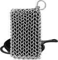 Herda Chain Mail Cast Iron Cleaner Scrubber,316 Chainmail Pan Scrubber Metal Cleaning Brush, Pad