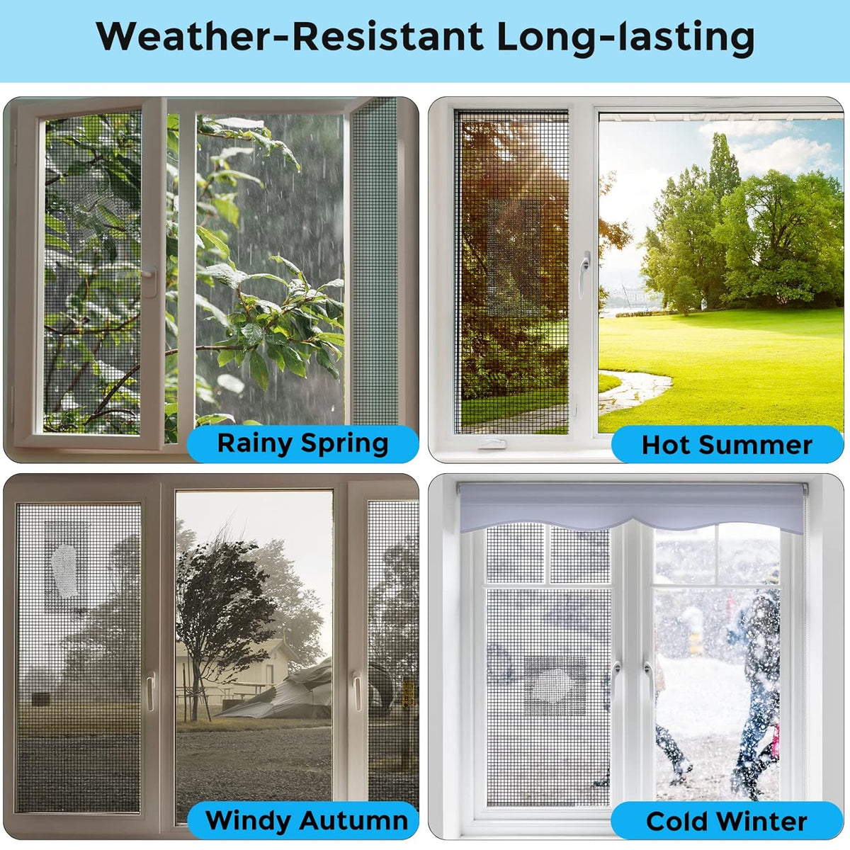 Grey Window Screen Repair Tape, 3IN X 25FT (300IN) Screen Repair Kit for Windows or Doors, Strong