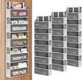 3 Packs 5-Tier Over the Door Storage Organizer with 10 Side Mesh Pockets, 48 lbs Load Capacity, 3