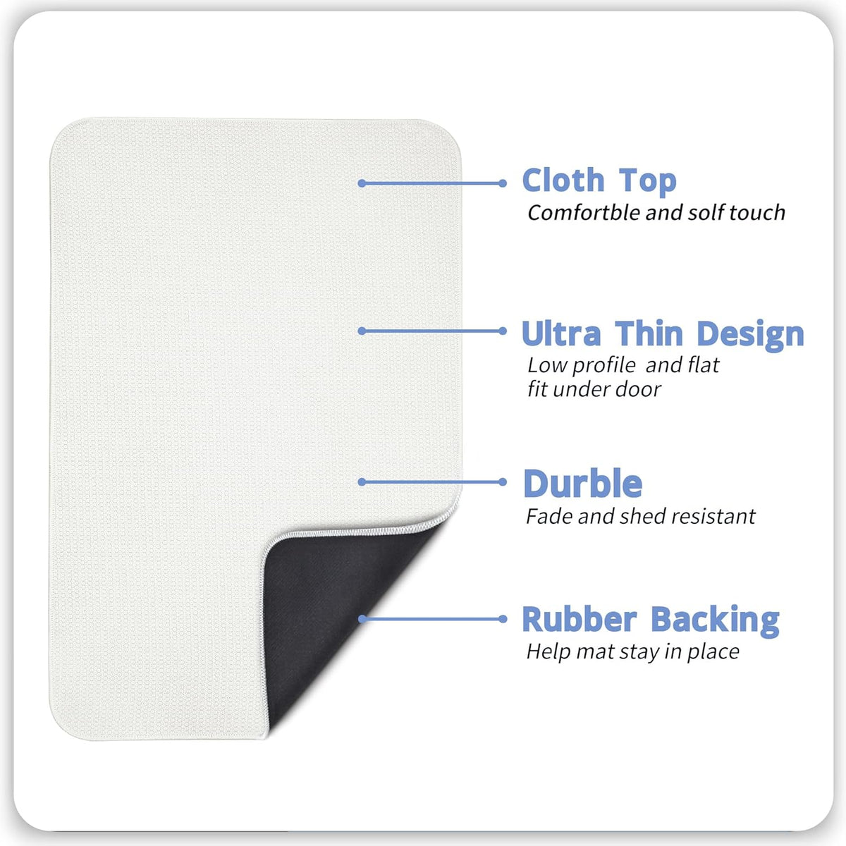 Bath Mat,Ultra Thin Bathroom Runner Rugs,Large Bath Mats for Bathroom,Quick Dry,Non-Slip,Machine