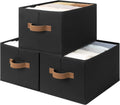 StorageWorks Storage Baskets for Shelves, Foldable Fabric Closet Storage Bins with Handles, Clothes
