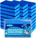 HOMEXCEL Sponges Kitchen 24pcs, Non-Scratch Scrub Dish Sponge Safe on Non-Stick Cookware, Dual