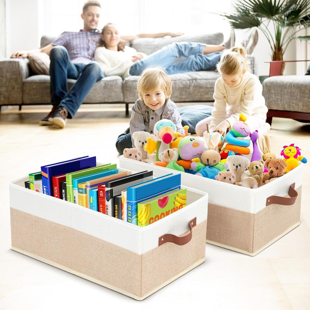 6 Pack Fabric Storage Bins, Large Storage Baskets for Shelves, Foldable Closet Organizer Storage