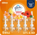 Glade PlugIns Refills Air Freshener, Scented and Essential Oils for Home and Bathroom, Hawaiian