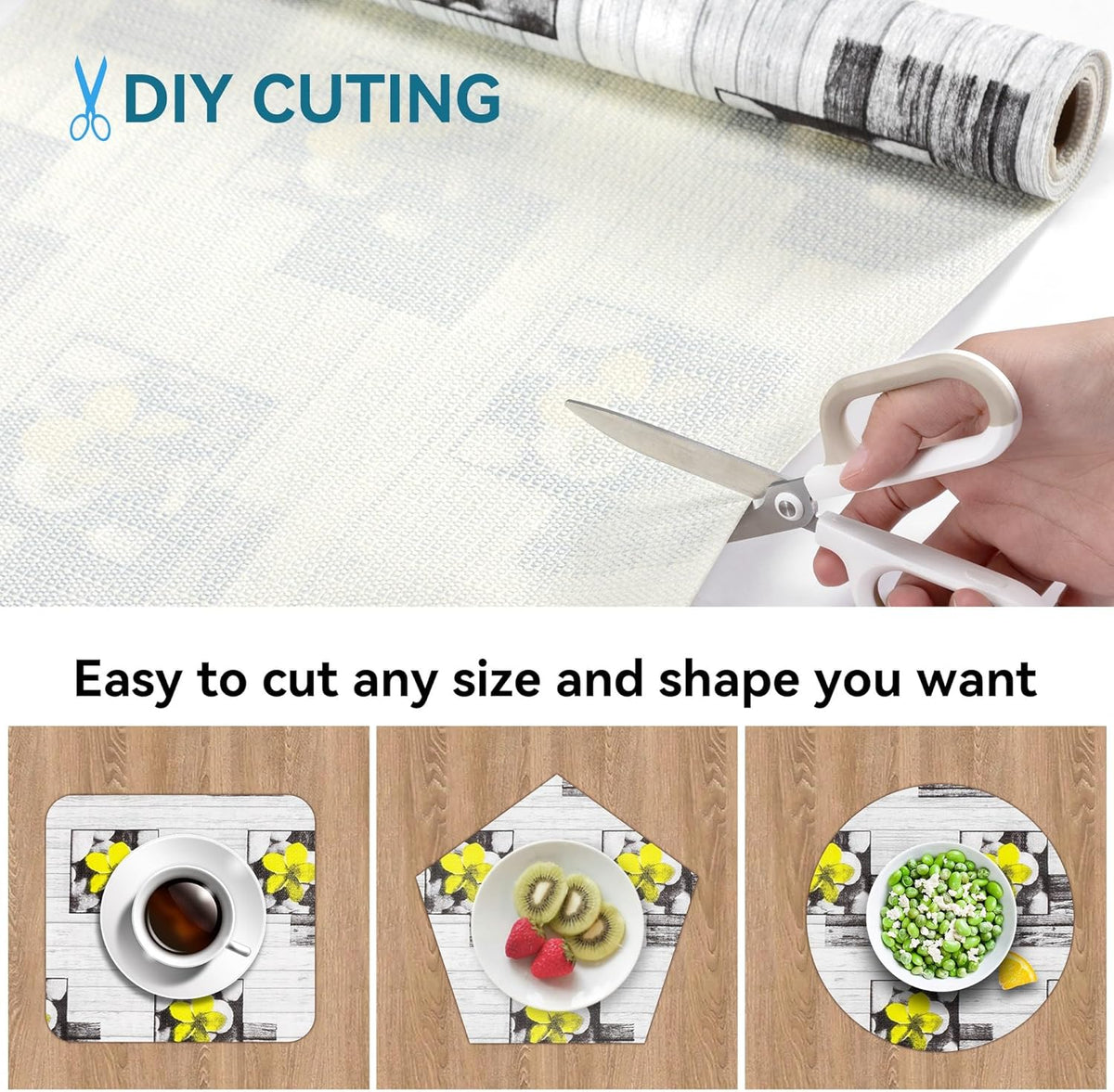 12" W x 120" L Shelf Liner Non Adhesive Purple Kitchen Drawer Liner, Waterproof Shelf Liner Durable