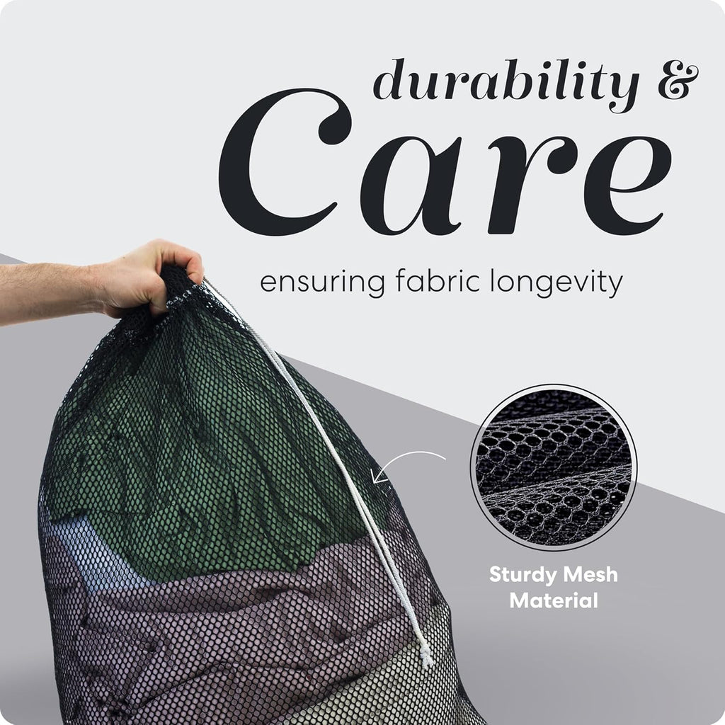 Handy Laundry Mesh XL Laundry Bag - Durable, Machine Washable with Secure Drawstring Closure