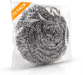 12Pack Upgraded Steel Wool Scrubbers - Premium Stainless Steel Scrubber, Metal Scouring Pads, Steel