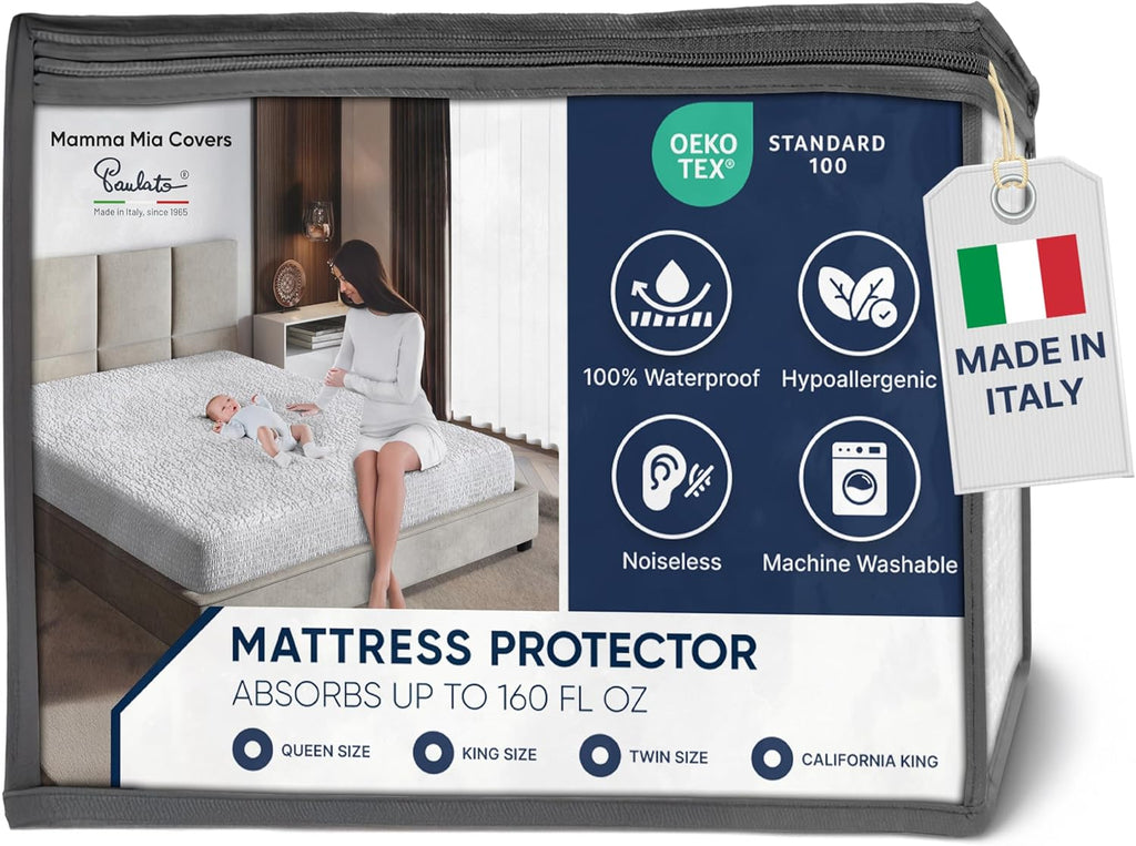 PAULATO BY GA.I.CO Full Waterproof Mattress Protector – Mattress Cover for Full Size Bed