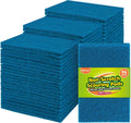 Non-Scratch Scouring Pads, 96Pcs Household Scour Pads for Kitchen, Garage and Outdoors, Reusable