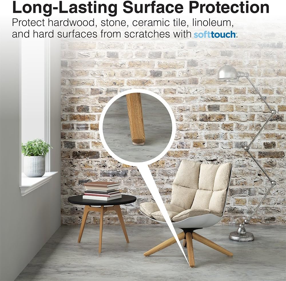 SOFTTOUCH 4723995N Heavy Duty 3 Inch Felt Furniture Pads to Protect Hardwood Floors from Scratches