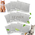 12 Pack Universal Odor Eliminator for Hooded Cat Litter Box, Natural Activated Charcoal Filters