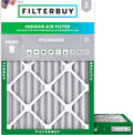 Filterbuy 17x22x2 Air Filter MERV 8 (MPR 700) Dust Defense Replacement (2-Pack), Electrostatic