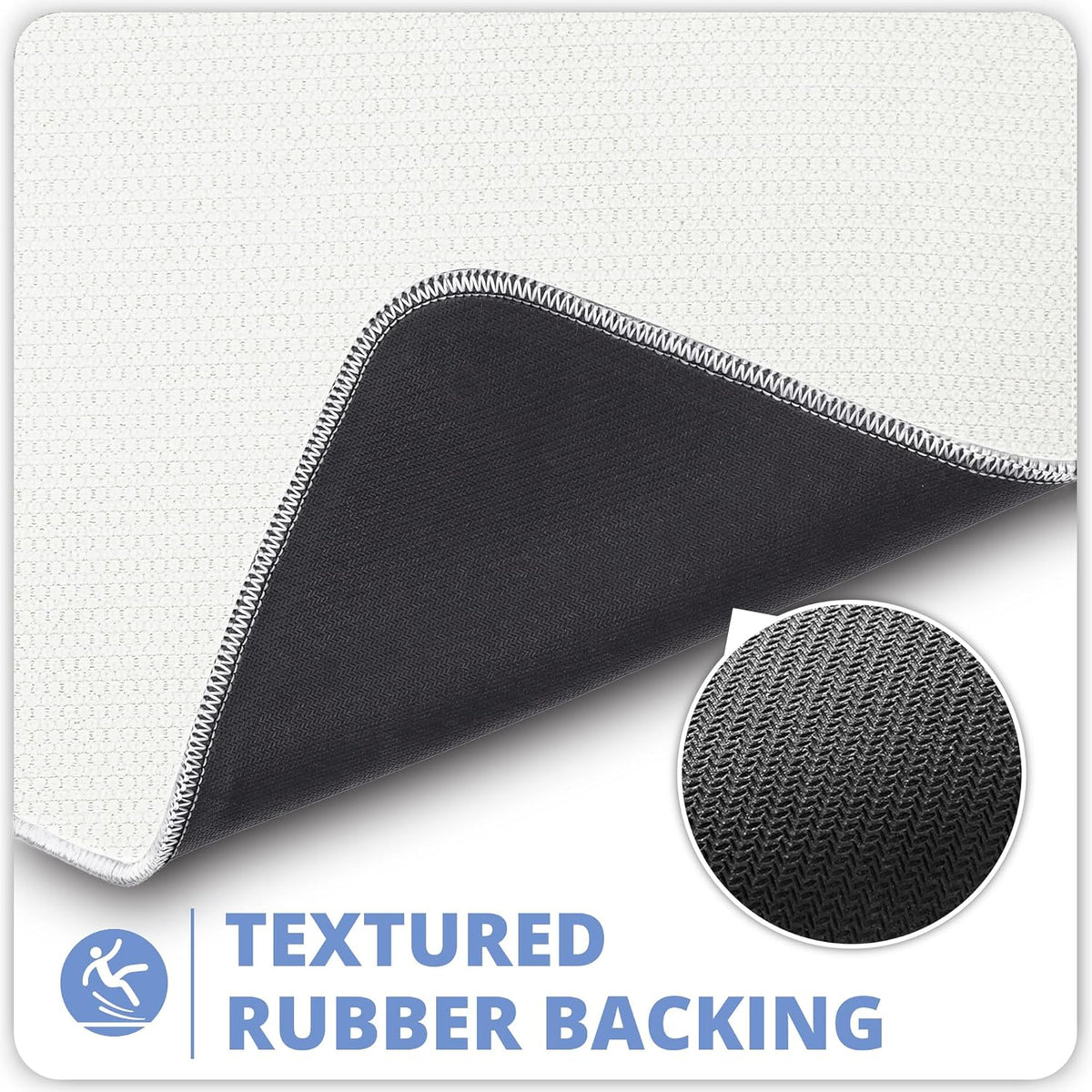 Bath Mat,Ultra Thin Bathroom Rugs,Rubber Bath Mats for Bathroom,No Slip Bath Rugs,Quick Dry,Machine