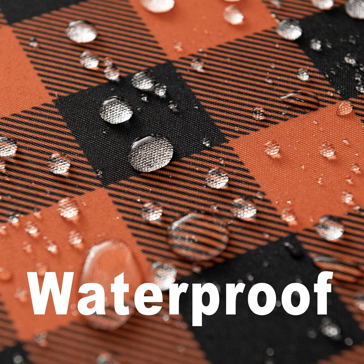 Gingham Plaid Tablecloth - Rectangular 58x102 Inch Water Resistant Halloween Decorations Table