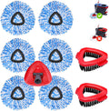 6 Pack Mop Replacement Heads Compatible with Oceda RinseClean 2-Tank System - Includes 2 Mop Scrub