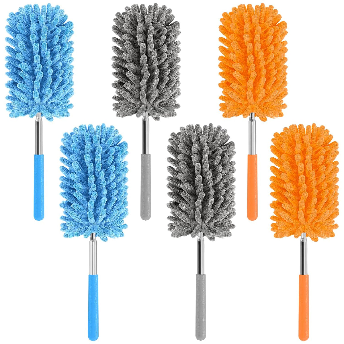 Mini Duster for Cleaning, 360° Bendable Hand Dusters with Extension Pole, Washable Small Duster for