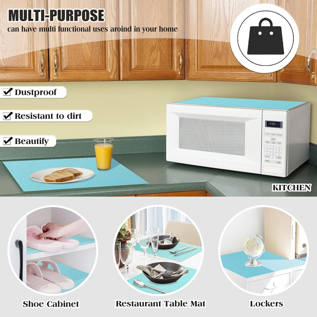 20Pcs Refrigerator Liners, Washable Fridge Liner Shelf Mats Refrigerator Pads for Cupboard Cabinet
