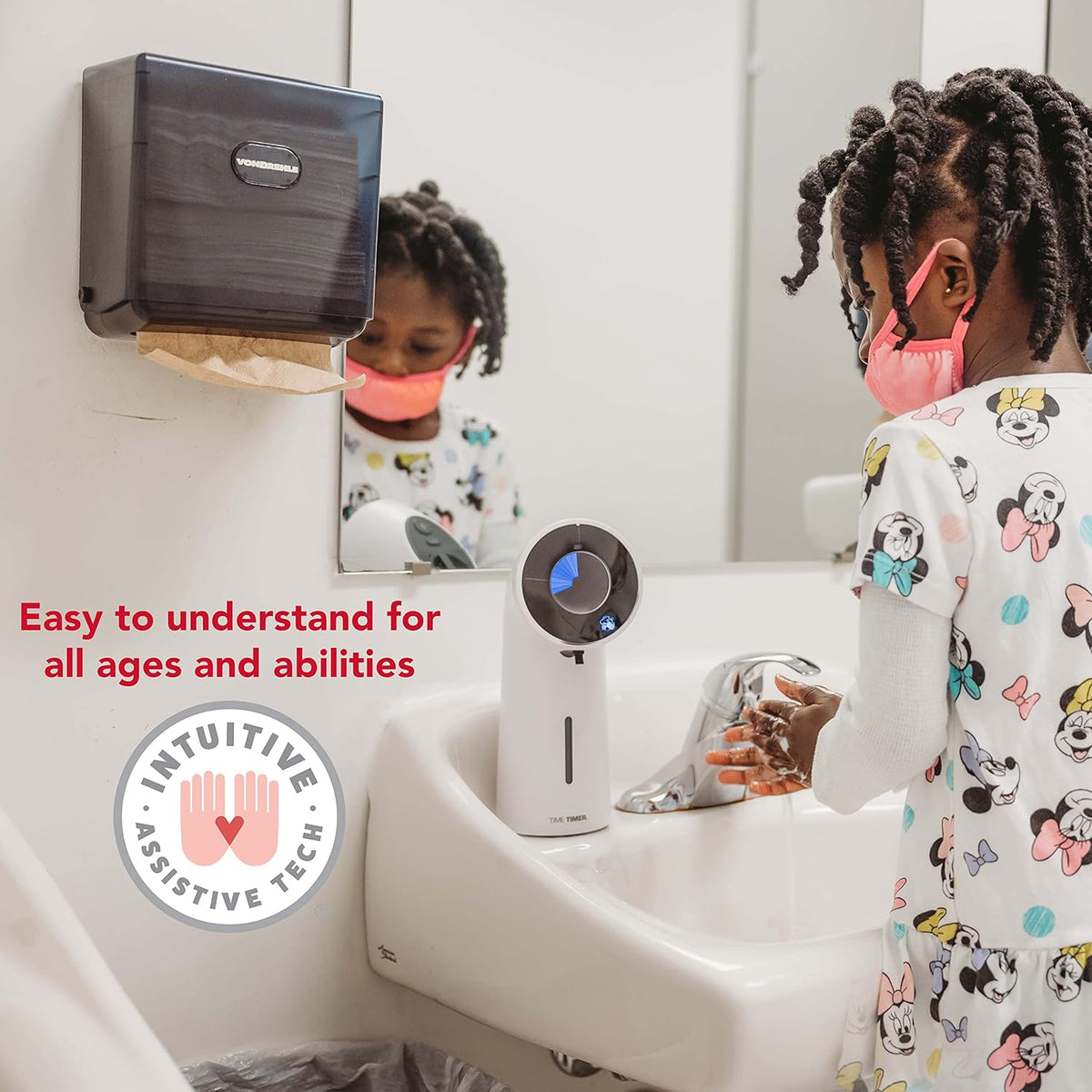 Time Timer WASH with Soap Dispenser — Hands Free Automatic Soap Dispenser with 30 Second Visual