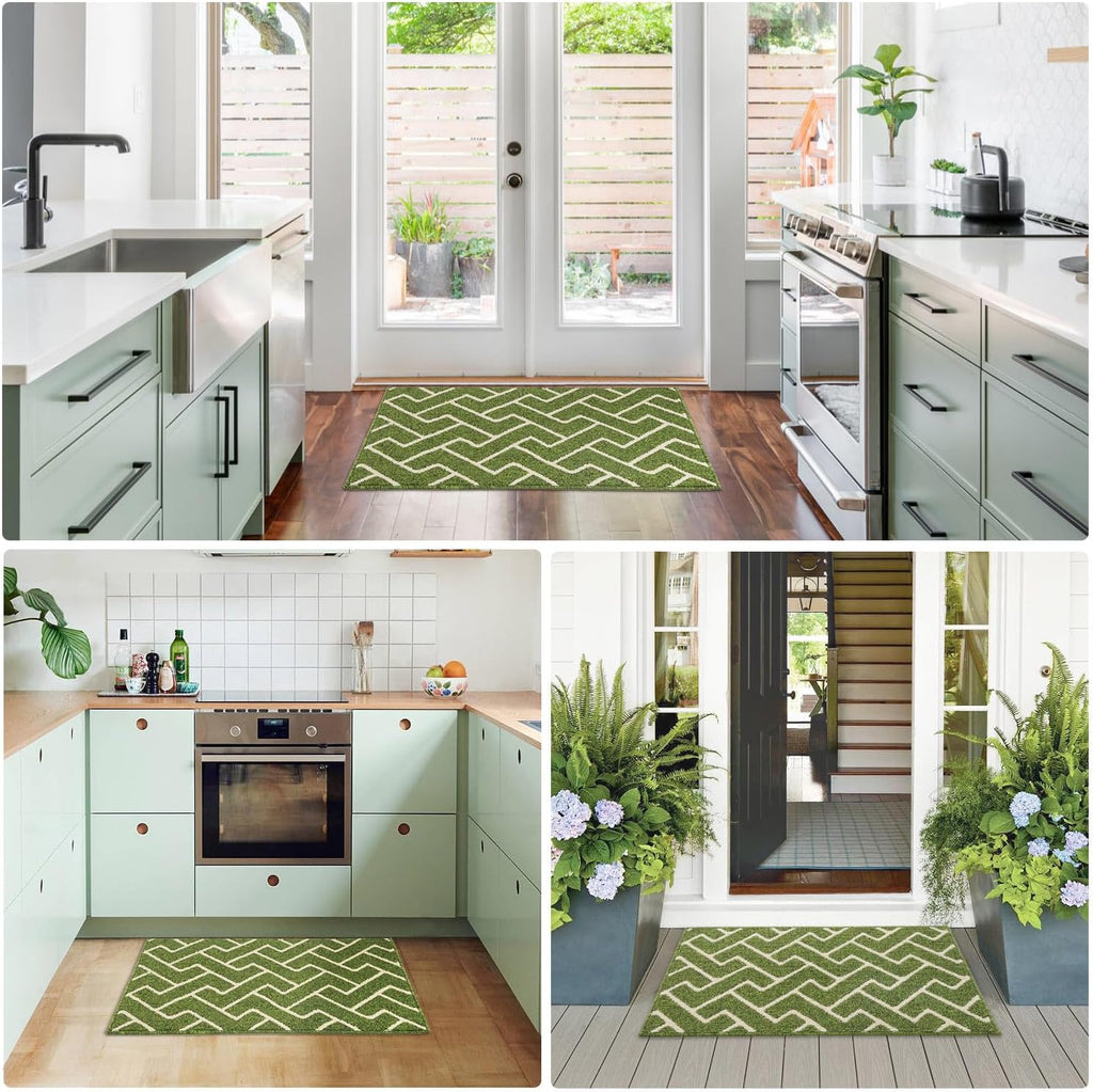 hicorfe Indoor Doormat,Front Back Door Mat TPR Backing Non Slip Mats 20"x31.5" Absorbent Resist