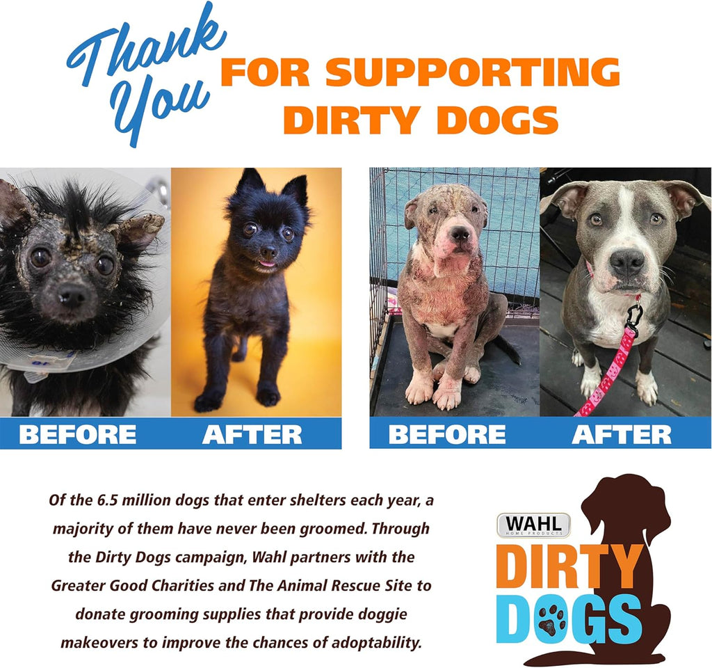 Wahl USA Pet Refresh Lavender Cleaning Wipes for All Dog Breeds - Use on Ears, Nose, Paws, Bottom