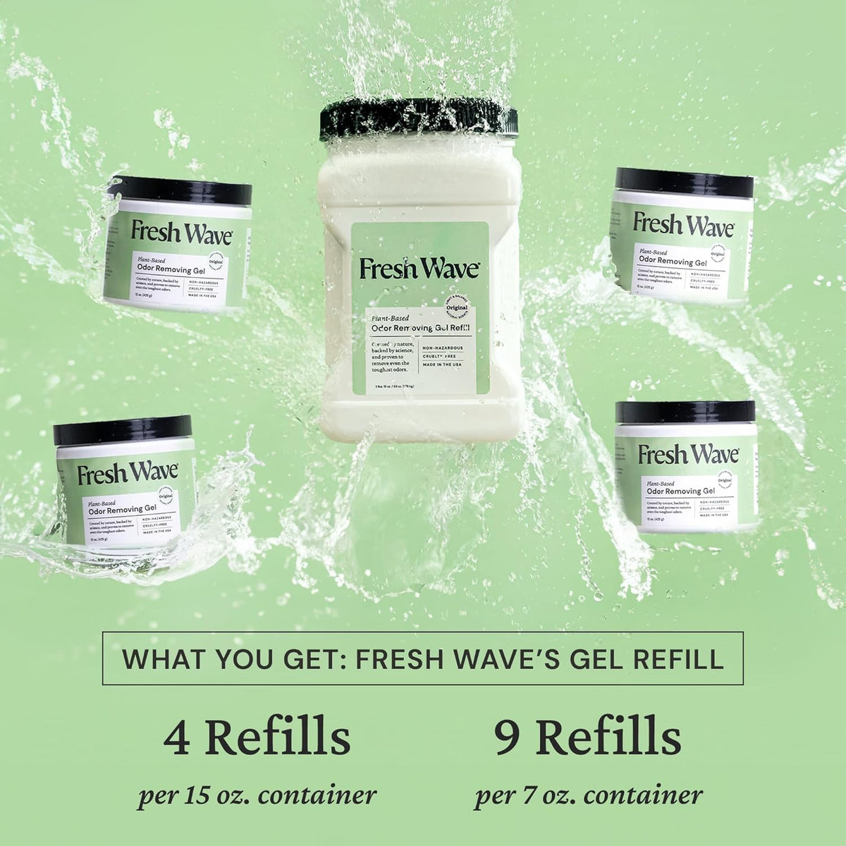 Fresh Wave Original Scent Odor Removing Gel Refill, 63 oz. | Safer Odor Absorbers for Home