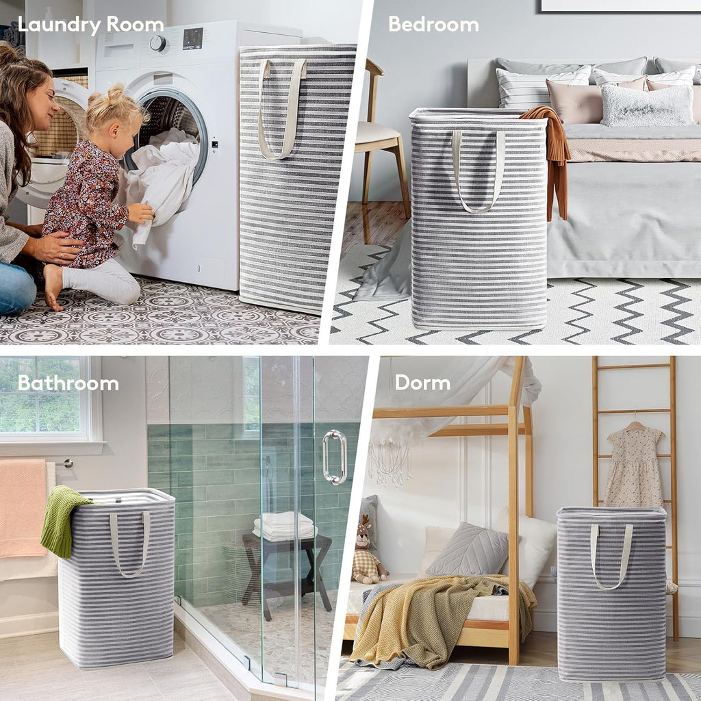Lifewit 3 Pack Laundry Hamper Large Collapsible Laundry Baskets, Freestanding Waterproof Clothes