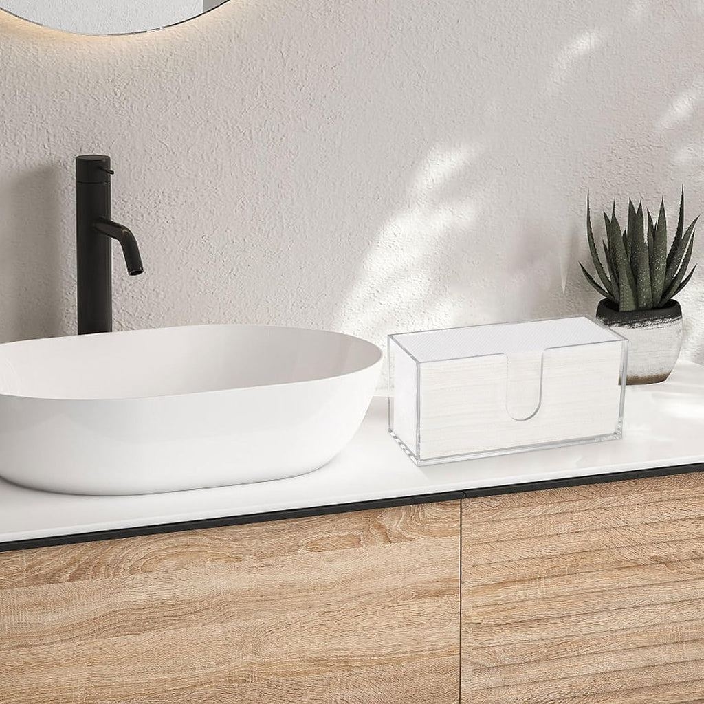 Acrylic Paper Towel Dispenser, Paper Towel Holder Countertop Clear Multi Trifold Napkin Holder