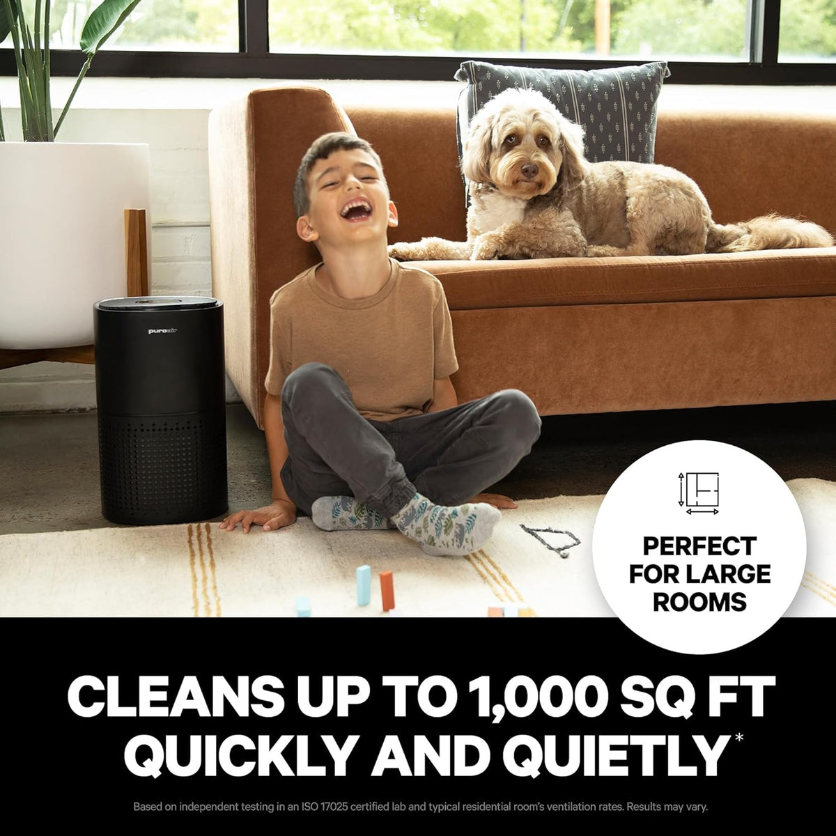 PuroAir 240 HEPA Air Purifier for Home Large Rooms - Covers Up To 1,000 Sq Ft - Filters Up To 99.9%