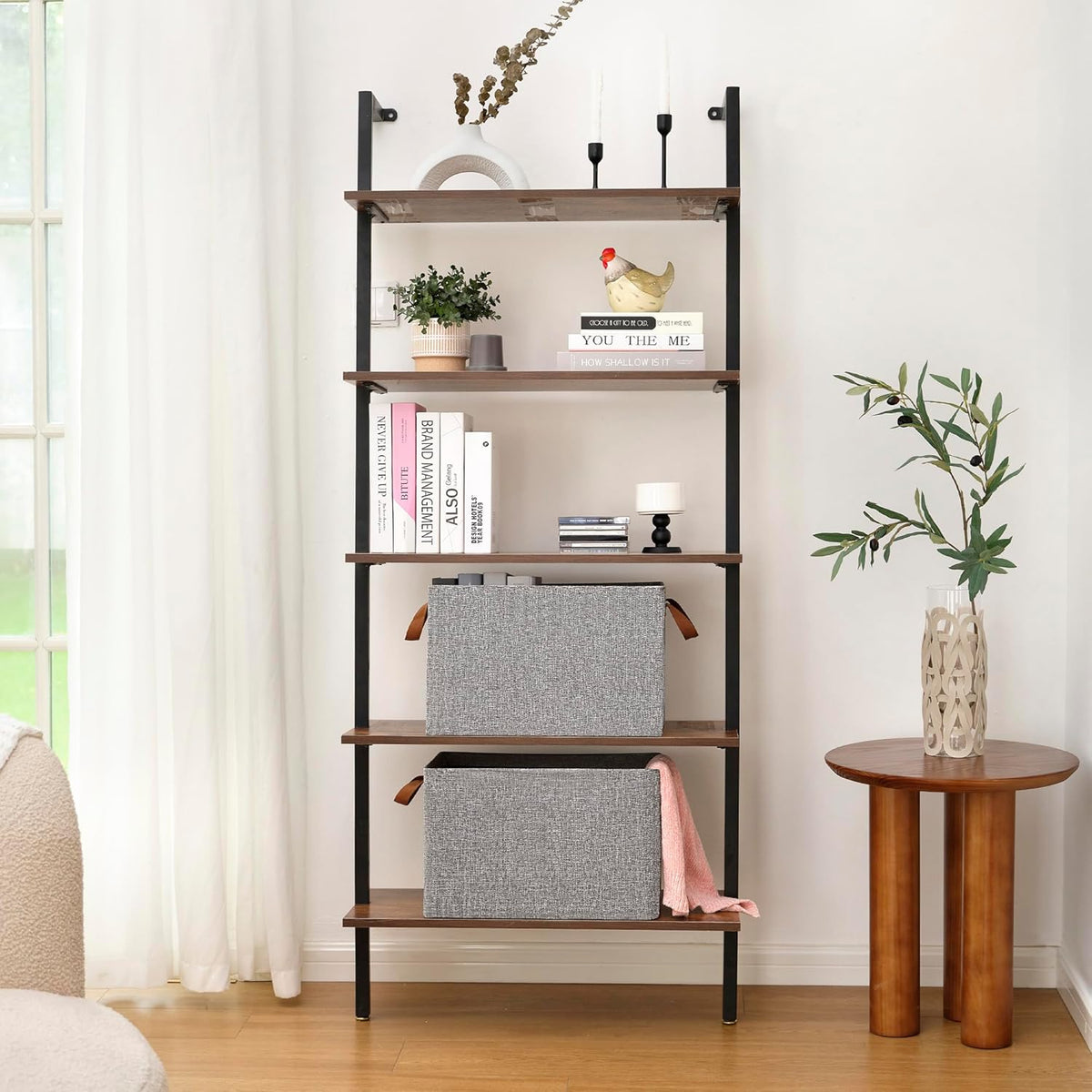 GRANNY SAYS Closet Storage Baskets, Collapsible Fabric Storage Bins with Metal Frame, Clothes