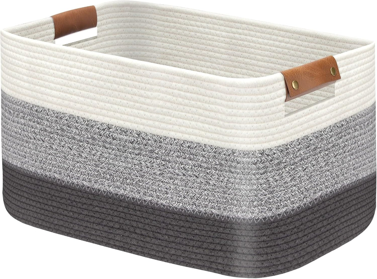 Large Collapsible Laundry Basket, Clothes Hamper for Blanket, Toy, Towels, Woven Baskets for
