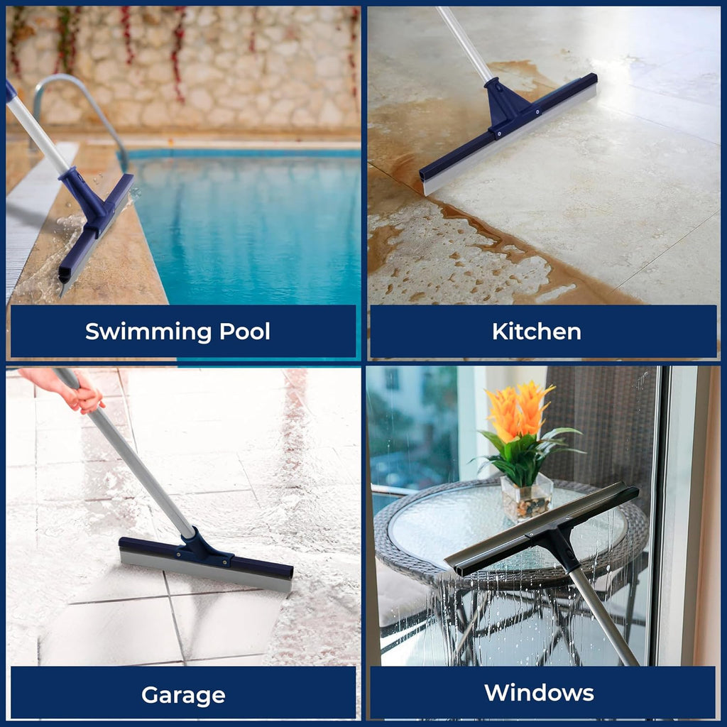 DSV Standard Floor Squeegee for Concrete Floor, 17.5" Large Floor Squeegee Broom for Floor, Heavy